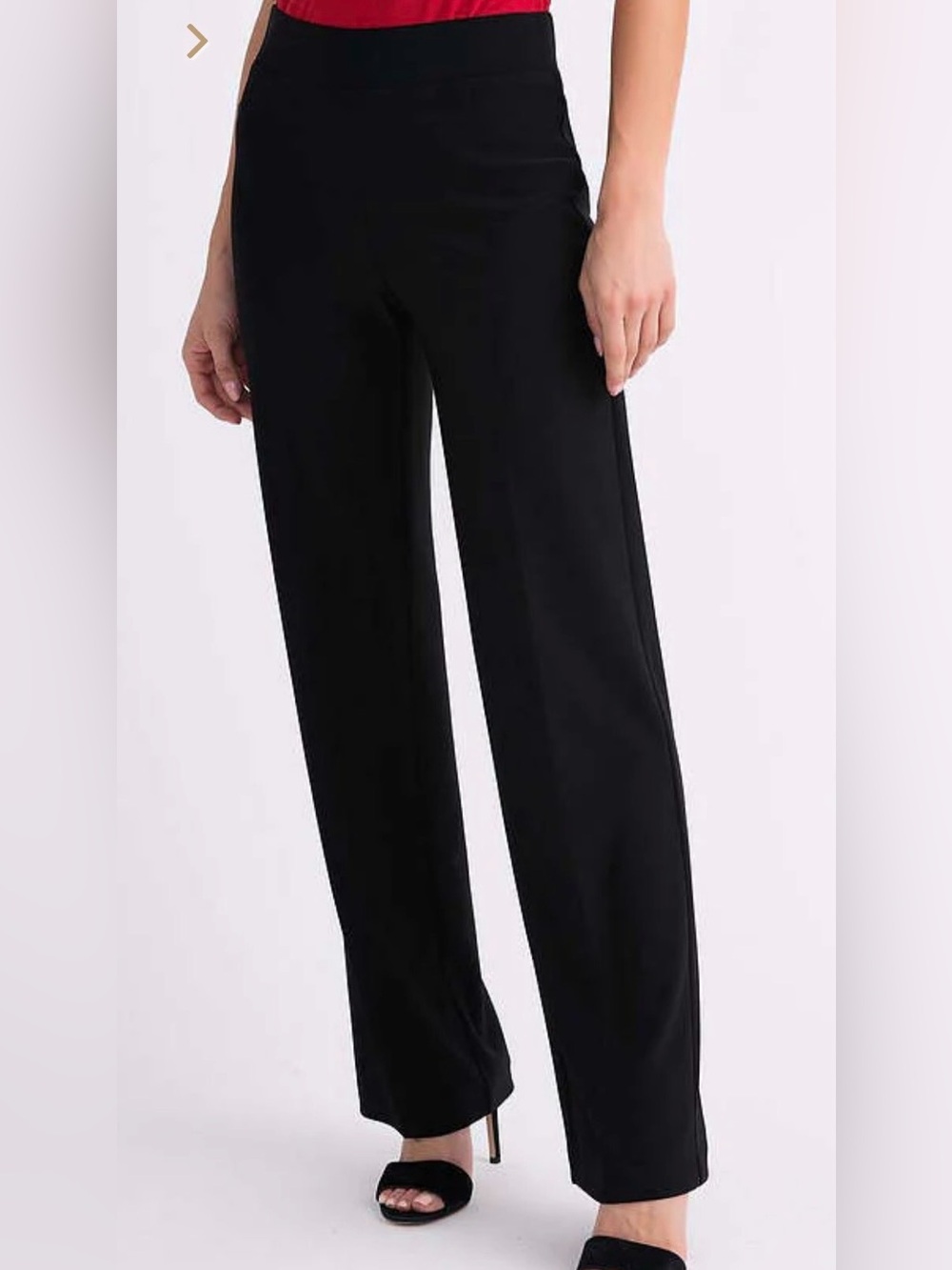 Joseph Ribkoff Pull-On Dress Pants Black Trousers Size 16